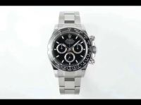 Newest Super Clone Rolex Daytona Panda Watch Black Dial Swiss 4131 Movement Watch